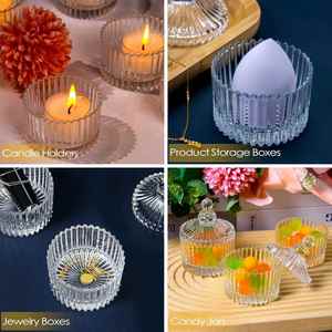 Recipientes para Velas Mate Personalizados al por Mayor, Portavelas con Relieve, Mini Recipientes de Vidrio para Velas de Boda - Product Image 3