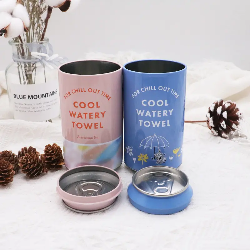 Neues Design wiederverwertbare schöne Cola-förmige Zinnbox Verpackung mit individuellem Druck für Tee Kosmetik