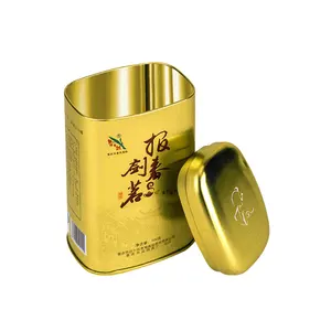 Factory Logo Size Square Custom Tea Packaging Tin Box Gold Wholesale Metal For Tea Tins For Loose Tea Caddy Tin Box Supplier