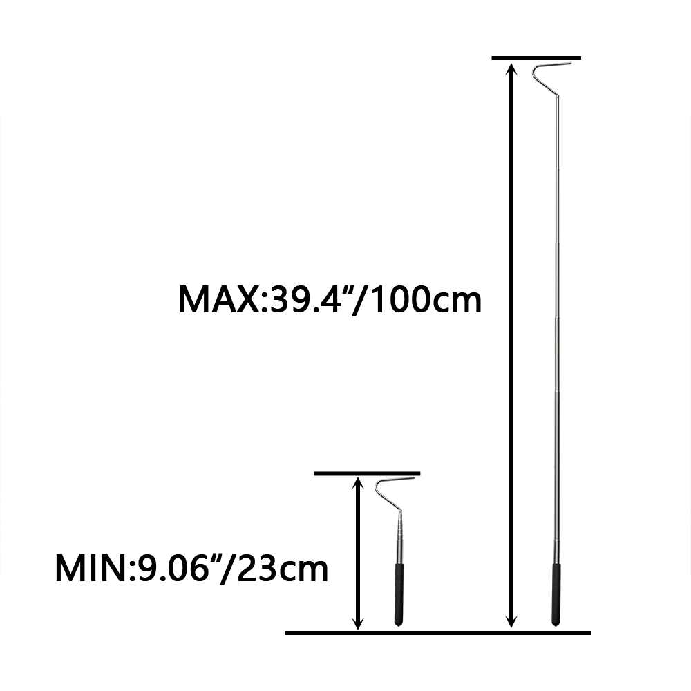 Mini gancho de serpiente plateado de 100 cm (39,3 pulgadas)