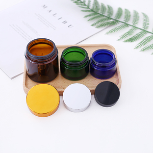 ขวดครีมแก้วใส สีน้ำตาล สีดำ สีน้ำเงิน สีเขียว ขนาด 1 ออนซ์ 2 ออนซ์ คุณภาพสูง พร้อมฝาปิด - Product Image 6