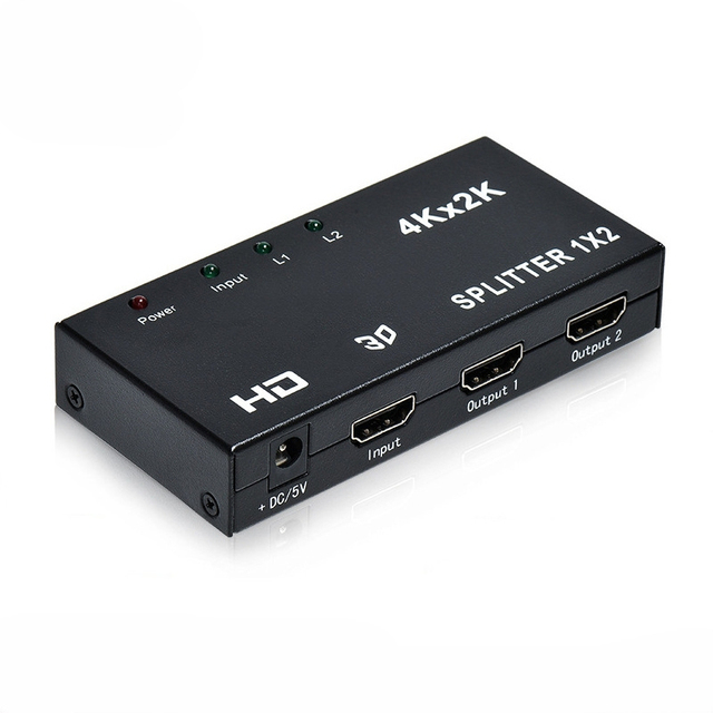 Lengtion for Splitter 1in 2out 4K Supports Remote Awaking Power Management for Fire Stick/Roku/PS4/PS5/Xbox/Switch/TV/Projector