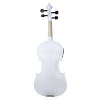 HUASHENG High Gloss White Electric Violin OEM ODM String Music Instrument Violin 4/4 for Beginner Professional