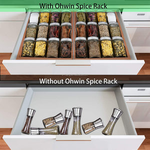 2026 3-Tier Bamboo Storage Rack Organizer for Drawer Large <strong>Spice</strong> <strong>Tray</strong> for Kitchen Storage and Organization - Product Image 3