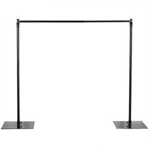 Kit de support de toile de fond robuste avec tringle et rideaux, support métallique réglable pour toile de fond, idéal pour mariage, photomaton, exposition, décoration - Product Image 1