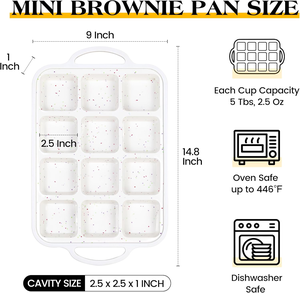 MUYULINS Factory 12-cup LFGB non-stick BPA Free metal reinforced frame square <b>silicone</b> cake pan American muffin tray <b>baking</b> - Product Image 6