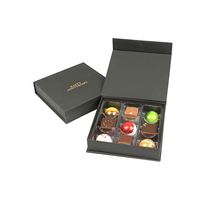 Boîte en papier d'emballage personnalisée de luxe magnétique pour pâtisserie, dessert, truffes, chocolat, bonbons