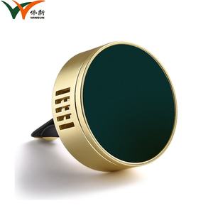 Wholesales Low Price Black Head Gold Metal Round Car Fragrance - Product Image 2