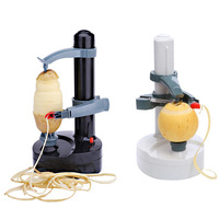 Hoogwaardige multifunctionele keukenhulpjes fruit- en groente elektrische automatische plastic fruit schiller met roestvrijstalen mes