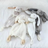 Doudou Lapin en Peluche Ultra Doux pour Nouveau-né, Couverture de Sécurité Écologique Pliable, Utilisation Toutes Saisons, Idéal Voyage