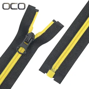 OCO Cremallera #5ブロック歯ジッパー60 cmオープンエンドジップ衣類用ダウンジャケットレンジメントメゾンアクセサリー