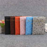 Porte-passeport fin en cuir PU à motif papillon, étui pour billets, sac de voyage portable, portefeuille de voyage