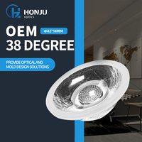 Réflecteurs Fresnel industriels Hongzhu pour éclairage LED, lentilles de projecteur pour hauts plafonds, en PMMA, modèle 1126, 38° de vision, 92% de transmittance