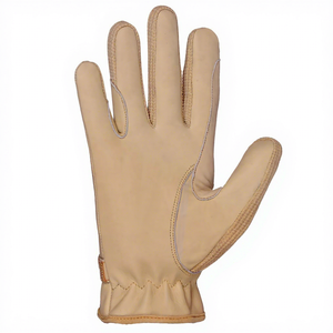 Gants d'équitation en cuir de chèvre, longueur poignet, style uni, non doublés, respirants, pour sports de plein air, printemps automne - Product Image 3
