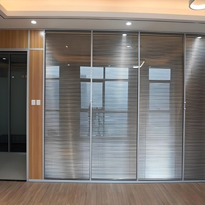 Cloison en verre encadrée moderne et professionnelle pour <span class=keywords><strong>bibliothèque</strong></span>, salle d'étude, cuisine extérieure - insonorisée, résistante au feu, cadre en aluminium - Product Image 5