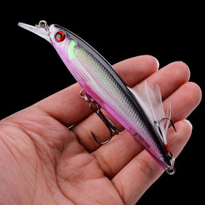 OEM Caja de 5 señuelos de pesca artificiales tipo minnow, duros, flotantes, con ojos 3D láser, 11.2cm 13.6g - Product Image 6