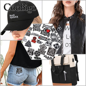 50 Cái Băng Cuộn Rock N Miếng Vá Thêu Ngôi Sao Miếng Dán Miếng Dán Phù Hiệu Cho Túi Quần Áo Miếng Dán Nhiệt Chắp Vá - Product Image 5