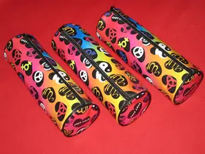 Hot Selling High Quality Personalised Cylindrical Custom Pencil Pouch Oxford Cloth School Pencil Bags With Logo