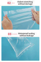 Sacs en plastique transparents en PE, étanches et auto-scellants avec fermeture éclair, tailles personnalisées (Grandes/Moyennes/Petites) pour aliments pour animaux de compagnie, vente en gros