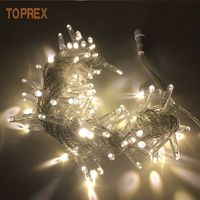 Guirlandes lumineuses LED blanches chaudes étanches IP65 pour décoration de Noël en extérieur, guirlandes lumineuses de Noël en caoutchouc étanches