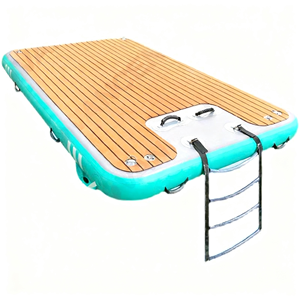 Radeau flottant gonflable de loisirs aquatiques en plein air tapis antidérapant amarrage de yacht pont flottant plate-forme de quai lit flottant - Product Image 5