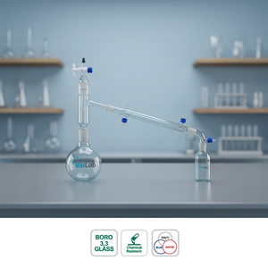 Equipo de Destilación de Mercurio, Kit de Aparato de Destilación Atmosférica de Vidrio Borosilicato 3.3 con Condensador Liebig - Product Image 4