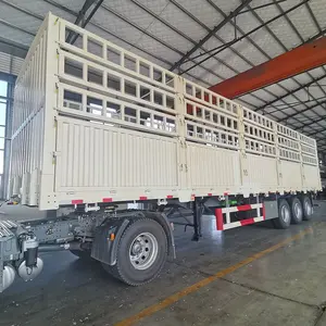 Cheap China Factory Made In China New Brand 4 Axles 60T Fence Semi Trailer