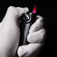 Vp Classic Single Fire Red Flame Briquet Logo personnalisé Allume-cigare Coupe-vent Briquet gonflable d'extérieur
