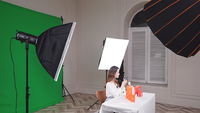 Ensemble de lumière de remplissage de diffusion en direct 2 pièces 200W CRI>95Ra télécommande lumière vidéo LED pour nourriture beauté petit lieu flux en direct