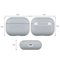 Étui en cuir de luxe à grain litchi pour écouteurs sans fil, accessoires pour AirPods Pro, coques à motif litchi