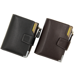 New Arrival Promotion Custom Fashion Classic Men PU Open Short <strong>Wallets</strong> Good Quality Leather Polyester Waterproof <strong>Money</strong> <strong>Card</strong> - Product Image 1