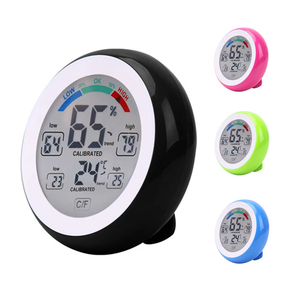 Termohigrómetro Electrónico para el Hogar, Pantalla Táctil Digital, Detector de Humedad y Temperatura Interior, Circular - Product Image 1