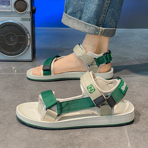 Sandales d'extérieur minimalistes pour hommes avec sangles réglables, antidérapantes, à semelle plate, pour <span class=keywords><strong>l</strong></span>'été urbain, le camping et le style quotidien - Product Image 5