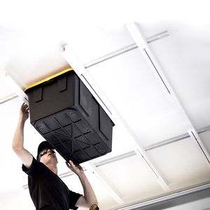 High Quality Tote Slide Overhead Garage Storage Rack Custom Storage Tote Container Bins Rack