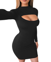 Ropa de Discoteca Entallada en Stock, Minivestido Sexy con Corsé y Aberturas, Conjunto de 2 Piezas para Mujer en Tallas Grandes