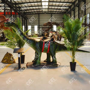 Offre Spéciale : Manège de Parc d'Attractions Dinosaure Animé à Bascule - Parasaurolophus - Product Image 4