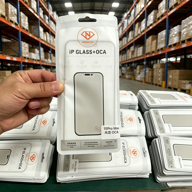 Novecel Wholesale OCA Laminated Glass for iPhone 17 17Pro 13 14 Xs 15 16 Pro Max Outer Screen Replacement LCD Repair Spare Part