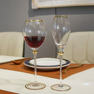 Copas de <span class=keywords><strong>Vino</strong></span> de Estilo Real con Borde Dorado de 400/280 ml, Logotipo Personalizado al por Mayor, Copas de Cristal Sopladas a Mano para <span class=keywords><strong>Vino</strong></span> Tinto y Champán - Product Image 2