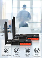 Kit extensor inalámbrico de vídeo 1 TX a 4 RX 5,8G 820FT/250m para transmisión de vídeo de cámara a TV OBS transmisor inalámbrico de transmisión en vivo