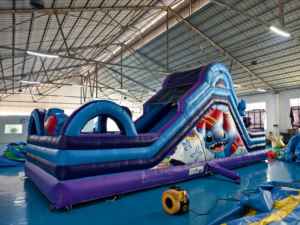 Inflatable khóa học trở ngại cho Kid Inflatable lâu đài với Slide lớn nhà bị trả lại cho trẻ em Inflatable lâu đài bouncy ngoài trời - Product Image 4