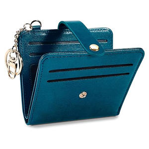 Portefeuille court pour femme avec blocage RFID, fermeture à glissière, doublure en cuir, matériau PU, multifonctionnel, porte-cartes de crédit, porte-monnaie - Product Image 4