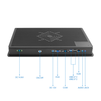 15 17 19 pulgadas todo en uno pantalla táctil computadora Panel Industrial Pc con J1900 J6412 J6413 I3 I5 I7 Usb Gpio fuente de voltaje amplio