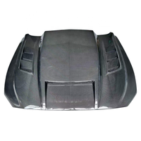 Capot moteur en fibre de carbone sèche style TF pour Ford Mustang 2018-2023