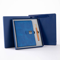 Ensemble cadeau d'entreprise personnalisable en 4 pièces : carnet, stylo, marque-page et clé USB avec logo pour événements commémoratifs d'entreprise