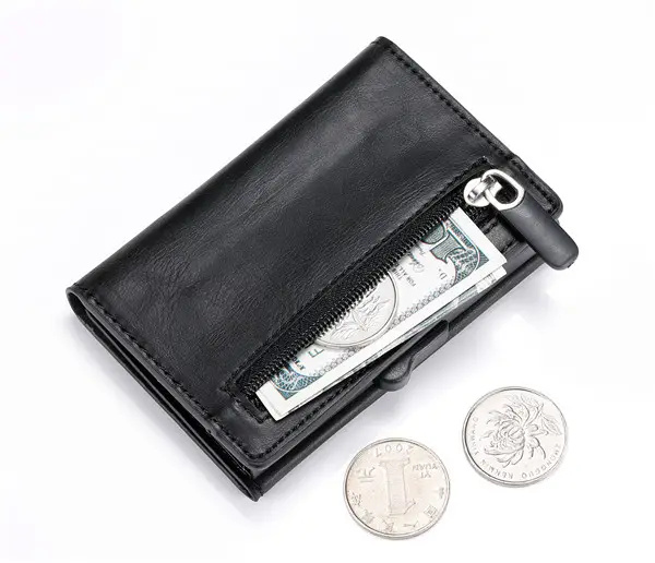 Rfid Brieftasche Kreditkarte Halter Aufkleber Visitenkarte Tasche münze Bargeld Karte Halter Gelangt Halter Metall Schutz geldbörse
