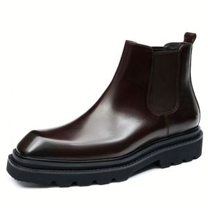 Luxury New Italian Style Handcrafted Genuine Leather Men's Oxford Shoes Autumn Business Formal Waterproof Breathable - Product Image 6