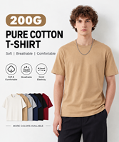 Kaos Pria Unisex 100% Katun Solid Ramah Lingkungan Bernapas 200G Polos, Bisa Custom Sablon Logo Bordir Grosir