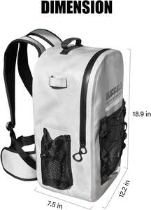 Free Sample Custom Hot <b>Sale</b> White Road <b>Bag</b> Waterproof Backpack Large Capacity <b>Fishing</b> Gear <b>Bag</b> <b>Fishing</b> <b>Bag</b> - Product Image 6