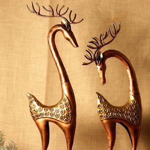 Figurine décorative de renne en fer, objet décoratif en métal fait main pour la décoration de Noël, la décoration intérieure et comme article cadeau - Product Image 2