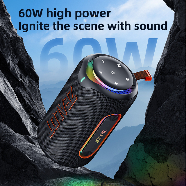 Zealot Mini Waterproof Speaker for 5.4 RGB LED Lighting 60W Outdoor Speaker MP1 Rechargeable Battery Plastic